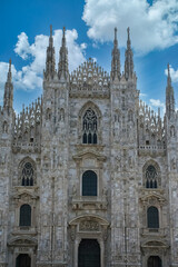 Fototapeta na wymiar Milan, in Italy, the cathedral Duomo, in the historic center 