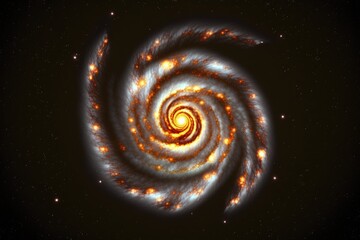 two colorful spirals in the sky. Generative AI