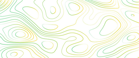 Green and yellow color combination gradient contour lines map