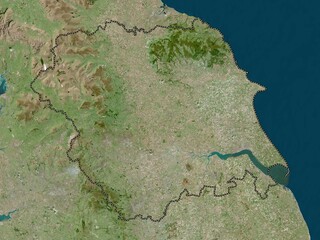 Yorkshire and the Humber, United Kingdom. High-res satellite. No legend