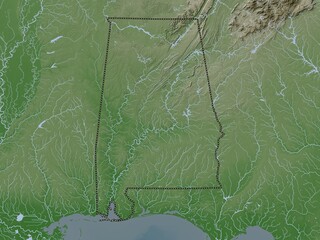 Alabama, United States of America. Wiki. No legend - obrazy, fototapety, plakaty