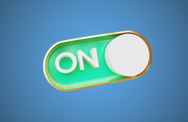 button ong green 3d render