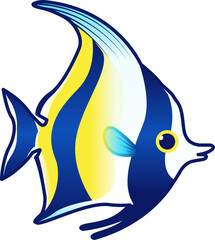Moorish Fish Ocean Underwater Marine Aquarium Deep Sea Mascot Character Design
