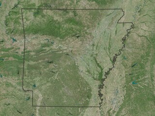 Arkansas, United States of America. High-res satellite. No legend