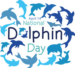 Fototapeta premium National Dolphin Day is celebrated every year on 14 April