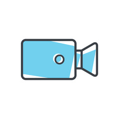 video camera icon design vector