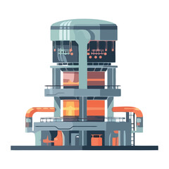 Modern industry vector design with heavy machinery