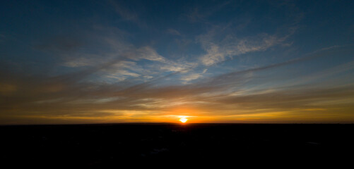 Sunset, mavic pro, drone