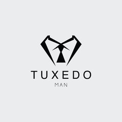 Naklejka premium tuxedo logo vector illustration design for use brand company icon