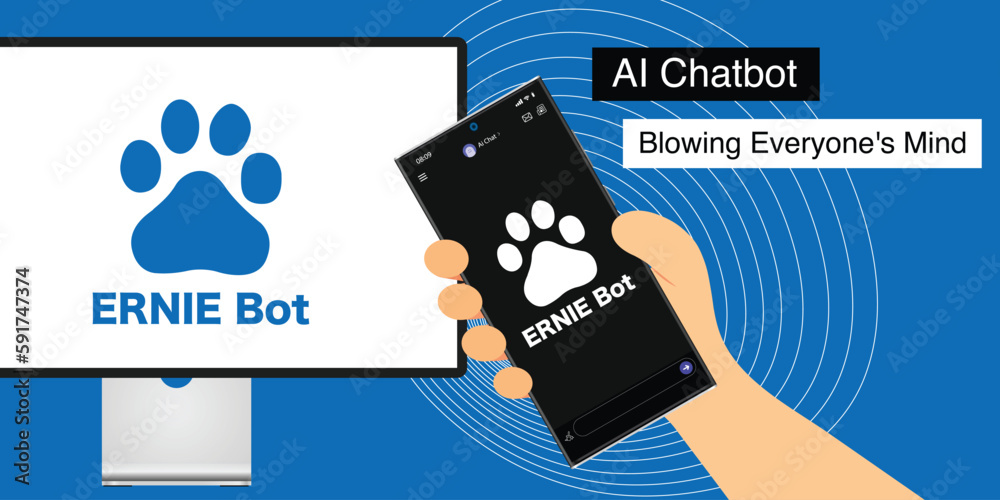 Poster customers having dialog with chatbot on smartphones. characters chatting with robot, asking question