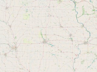 Fototapeta premium Iowa, United States of America. OSM. No legend