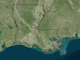 Foto op Plexiglas Louisiana, United States of America. High-res satellite. No legend © Yarr65