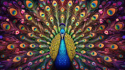 peacock feather texture, generative ai