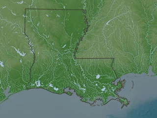 Deurstickers Louisiana, United States of America. Wiki. No legend © Yarr65