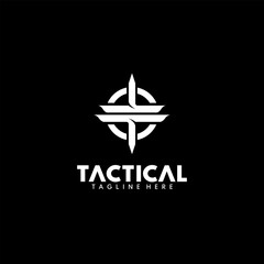 Logo for tactical military company that is a military logo tactical shield logo with letter t - obrazy, fototapety, plakaty