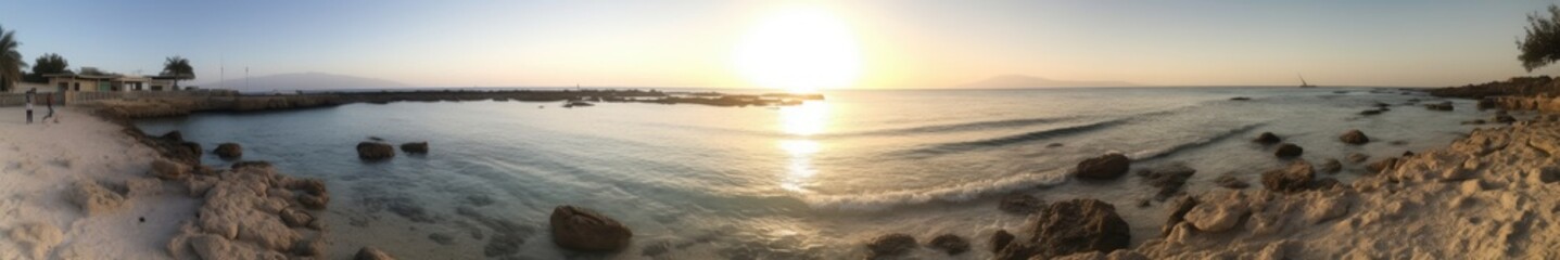 Fototapeta premium beach view created with Generative AI technology