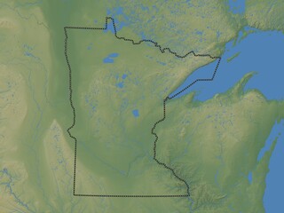 Minnesota, United States of America. Physical. No legend