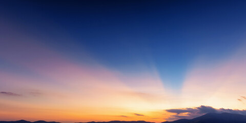 dramatic cloudscape at dusk. sky in colorful evening light. changing weather forecast