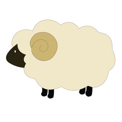 シンプルな羊　ヒツジ