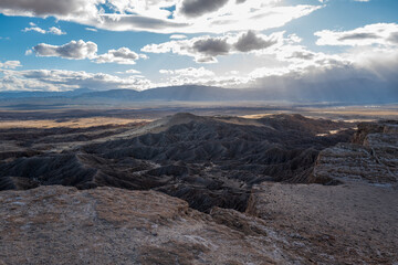 badlands in anza-borrego state park, font's point