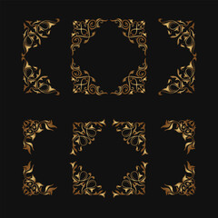 vintage frame set  corner decoration