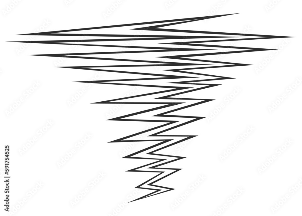 Poster abstract background with tapered zigzag line pattern