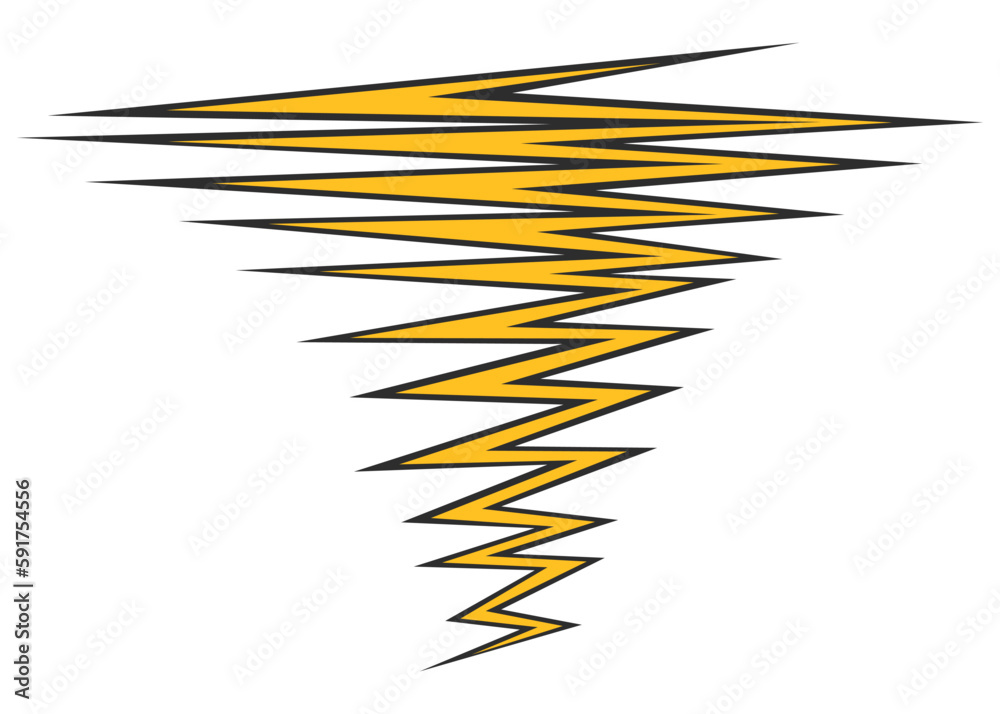 Poster abstract background with tapered zigzag line pattern
