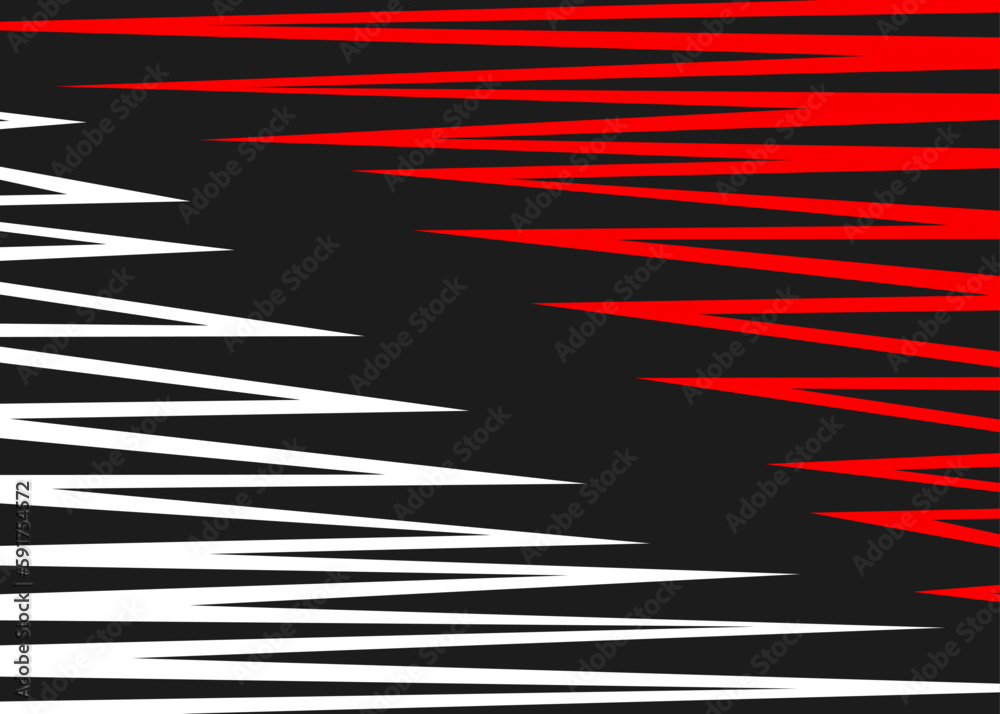 Poster abstract background with reflective zigzag line pattern