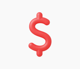 3d Realistic Dollar icon vector illustration