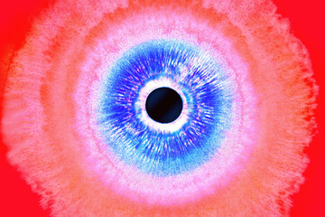 abstract conceptual colorful luminous eye ball high resolution 3D representation