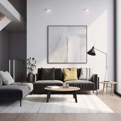 Living room Realestate Mockup Aesthetic Generative Ai