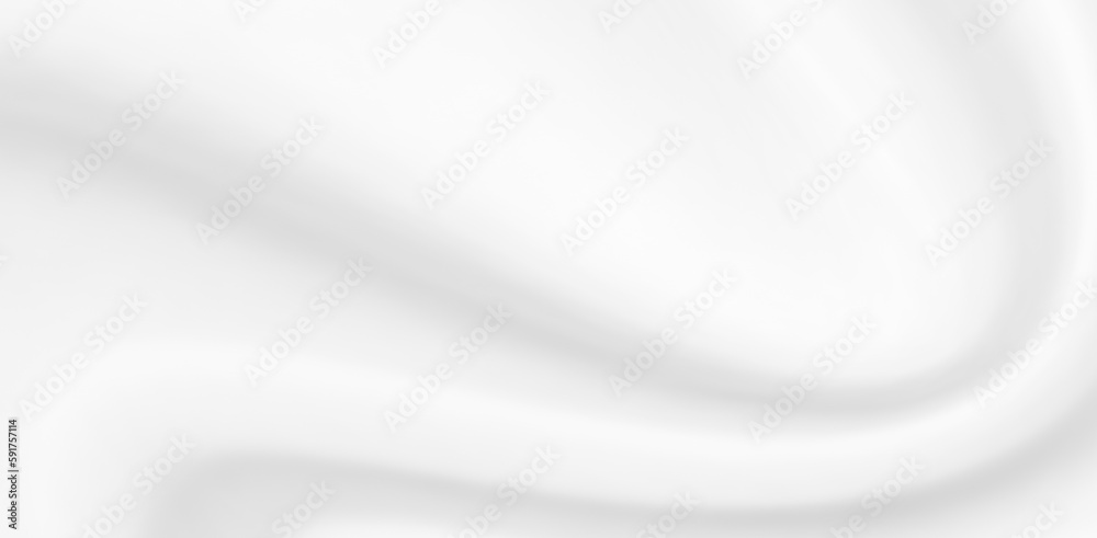 Wall mural abstract white fabric texture with soft wave background