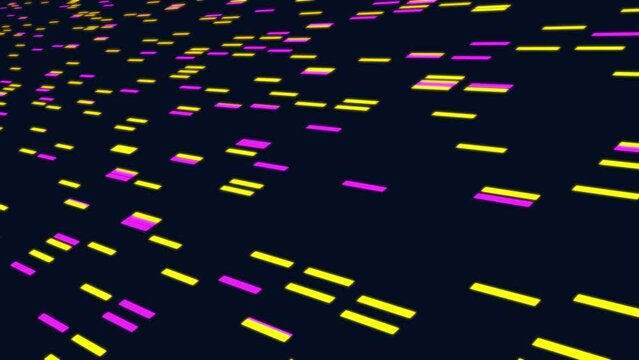 Big Genomic Data Visualization - DNA Test, Barcoding, Genome Map Architecture. Available in 4K video render animation footage.