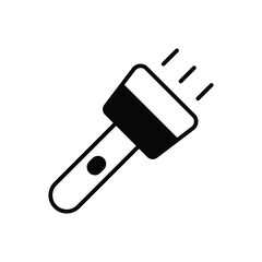 Torch icon vector stock.