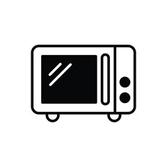 Microwave Oven icon vector stock.