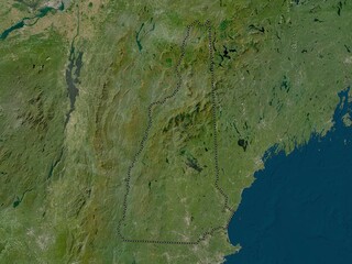 New Hampshire, United States of America. Low-res satellite. No legend