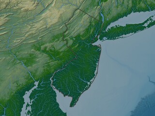 New Jersey, United States of America. Physical. No legend