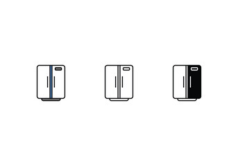 Fridge icon vector stock.