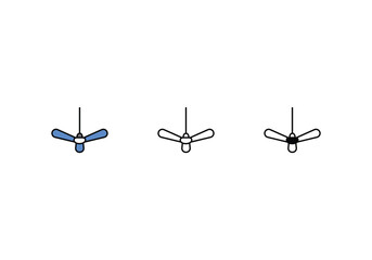Ceiling Fan icon vector stock.
