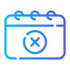 cross mark gradient icon