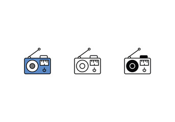 Radio icon vector stock.
