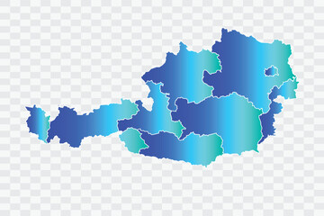 Austria Map teal blue Color Background quality files png