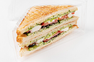 tasty sandwich in the box