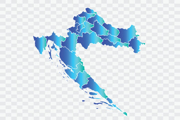 Obraz premium Croatia Map teal blue Color Background quality files png