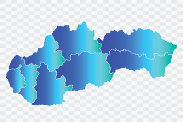 Slovakia Map teal blue Color Background quality files png