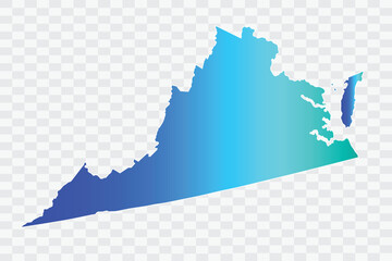 VIRGINIA Map teal blue Color Background quality files png