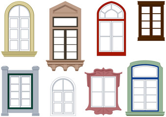 クラシカルな飾り窓のフレームセット