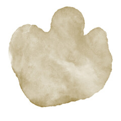 Ochre Brown Watercolour Shapes