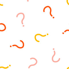 Seamless pattern with colorful question mark