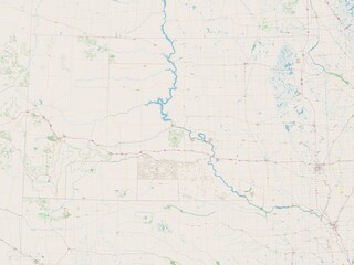 South Dakota, United States of America. OSM. No legend